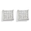 [L4661] - Silver Earrings 'Sissi' Silver White (rhodium-plated) - 6x6 Mm
