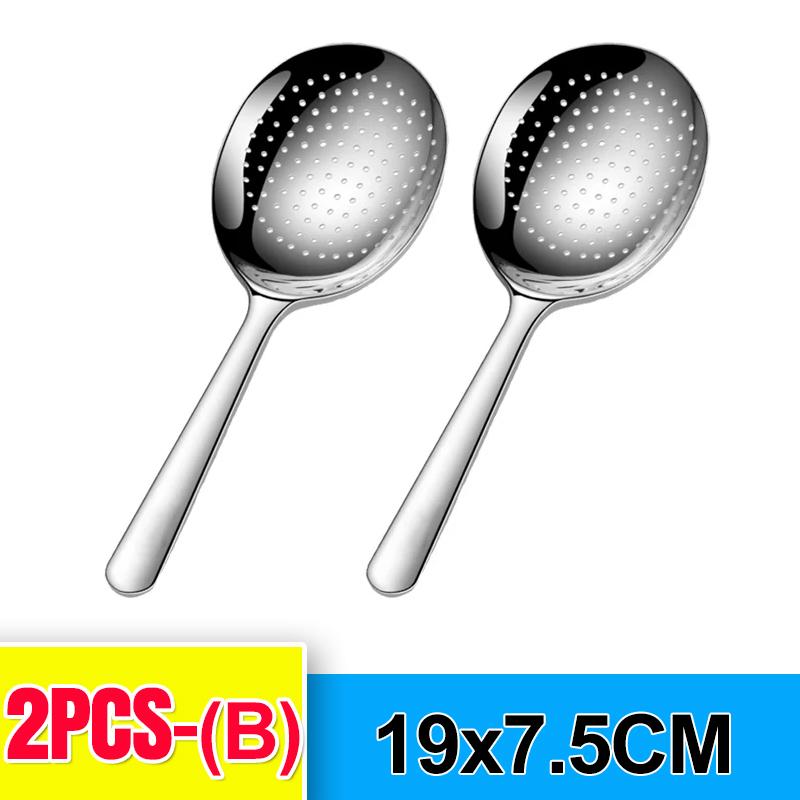 Long Handle Stainless Steel Soup Spoons Metal Serving Spoon Fruit Ice Cream Scoop Tablespoon Ladle Household Kitchen Utensils4