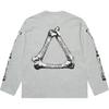 Серая меланжевая унисекс футболка с длинным рукавом Tri-Bone P29LS033
