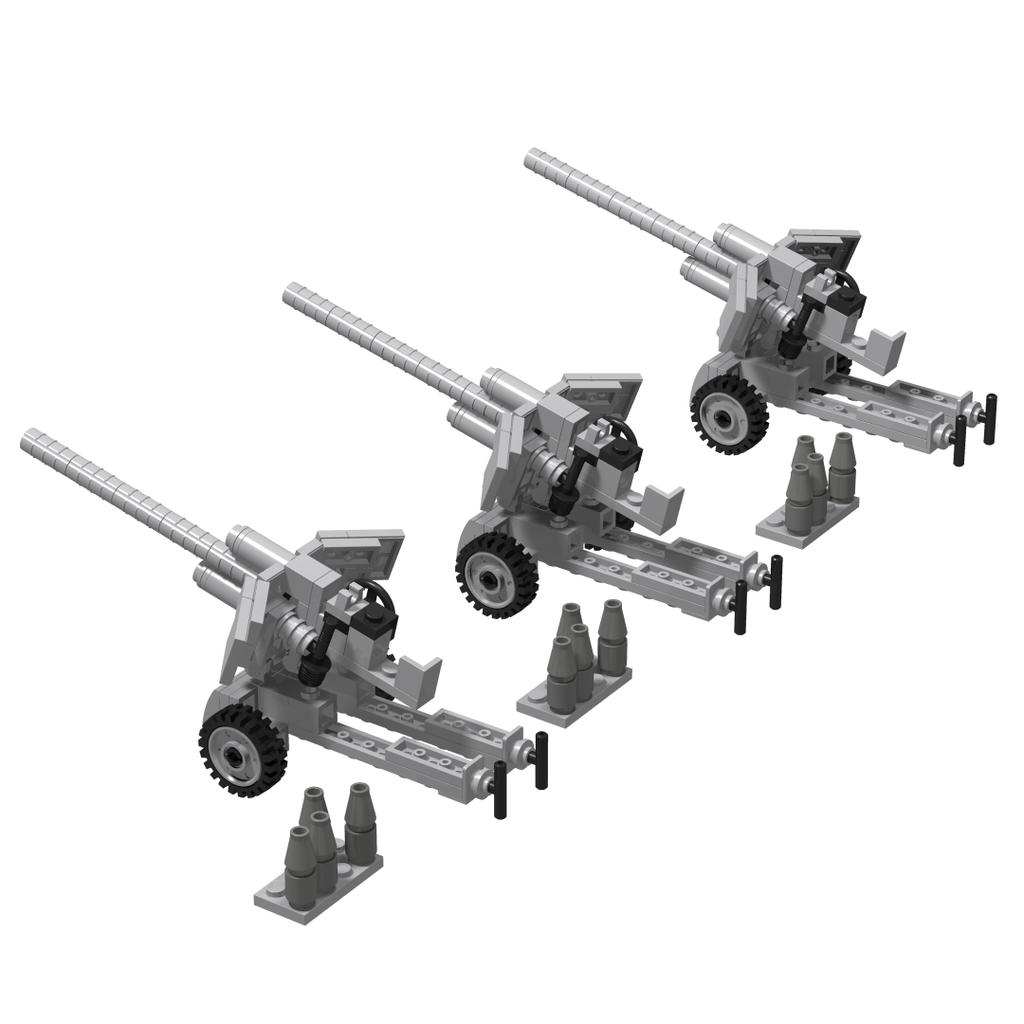 Блочный конструктор Гаубица M777 Флак 36 pak40 M102 M198 Бофорс 40мм Зенитное Противотанковое Орудие Артиллерия Линкора Военный Набор Кирпичиков