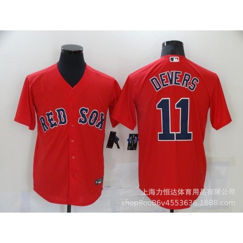 Mens Boston Red Sox MLB Baseball Jersey Short Sleeve Embroidered 11 16 34 Team Sports Top