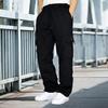 Модные мужские спортивные штаны на шнурке, свободная посадка, эластичная талия
