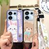 Cute Ring Phone Case For UMIDIGI G9 5G/Note9 5G Durable Fashion Design Back Cover Anti-knock Wrist Strap Shockproof