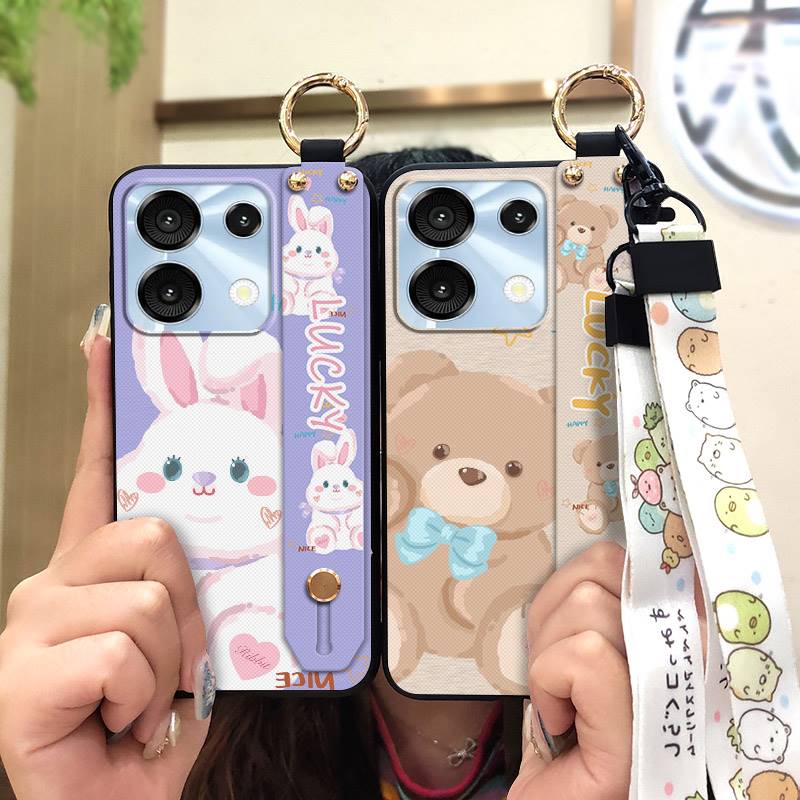 Cute Ring Phone Case For UMIDIGI G9 5G/Note9 5G Durable Fashion Design Back Cover Anti-knock Wrist Strap Shockproof