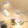 Складная мини-книга-лампа с клипсой, перезаряжаемая от USB, светодиодный ночник, 3 режима, защита глаз, плавная регулировка яркости, гибкая, для чтения в спальне
