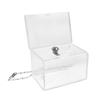 Deflecto Lockable Donation Box with Header Clear (A6)