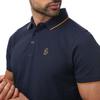 Luke 1977 Mens Ricky Gold Detail Tipped Polo Shirt