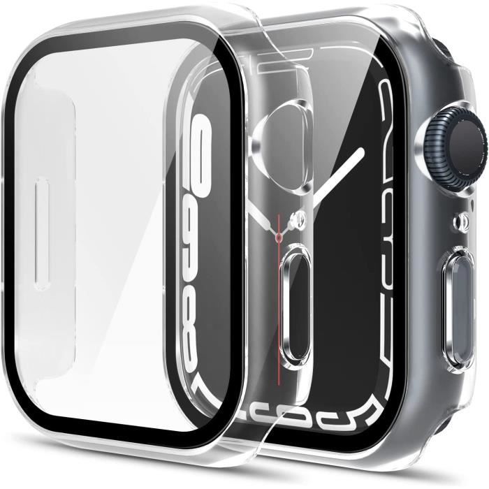 Coque compatible avec Apple Watch 45mm Serie 9 - Protection rigide étui transparent écran verre trempé Phonillico®