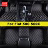 DOODRYER Custom Car Floor Mats For Fiat 500 500C Auto Carpets Foot Coche Accessorie