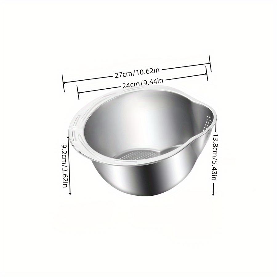 Stainless Steel Kitchen Colander Durable Stainless Steel Multi Use Kitchen Colander Food-Safe Mesh Sieve with Handle for Efficient Water Filtering