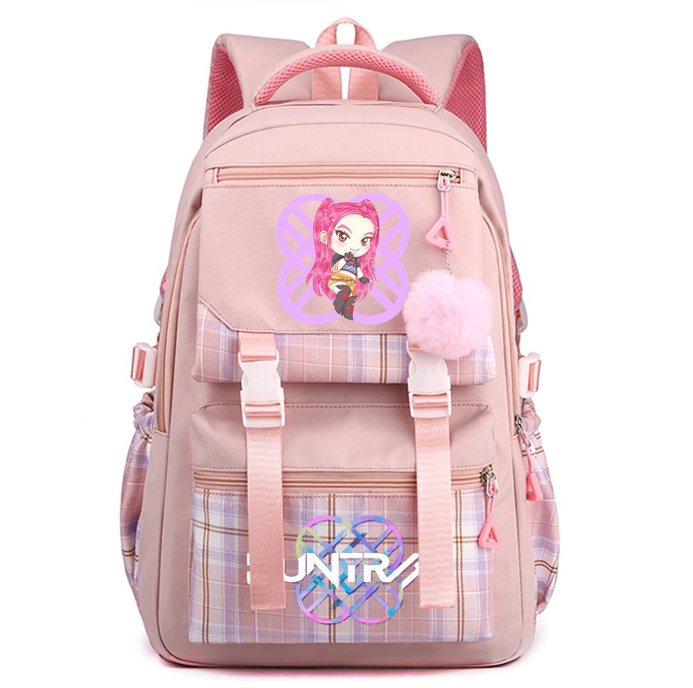 Anime Cartoon K-Pop Printed Large Capacity Backpack for Teenger Student Girl Boy Schoolbag Bookbag Kid Gift Women Waterproof Travel Bag Mochila