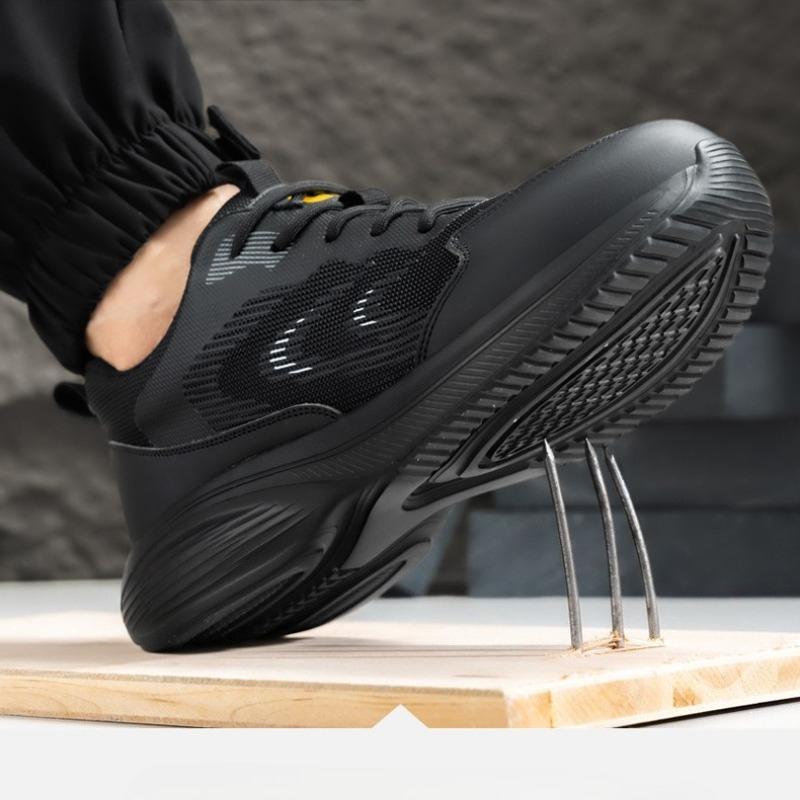 Fashion Woman Work Shoes with Protection Breathable Lightweight Safety ShoesSteel Toe Cap Working Male Construction Work Mesh Sneakers