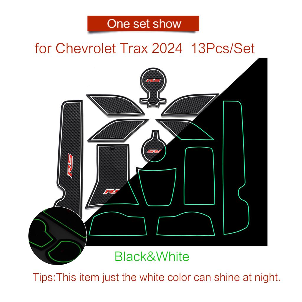 Для Шевроле Шевроле Тракс 2025 2025 RS Автомобильный коврик в слот ворот, Автоаксессуары для интерьера, Противоскользящая накладка в паз двери, Коврик в подстаканник