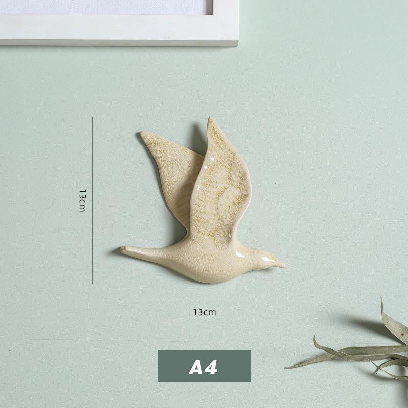 3D Керамические Птицы Настенный Подвесной Кулон Домашние Украшения Декор для ТВ-фона Ремесла Декор для Подвешивания в Гостиной Ручная работа