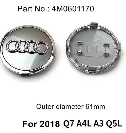 4pcs AUDI 60/61/68/69/77MM/135MM Car Wheel Center Hup Cap Cover for A6L A7 A8 A3 A4 A5 A6 S3 S4 Q3 Q5 Q5L Q7 RS3 RS4 RS5 RS6 TT