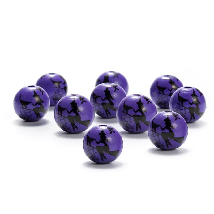 10 Pieces Wooden Bead for Crafts Handmade Round Beads for Jewelry Making