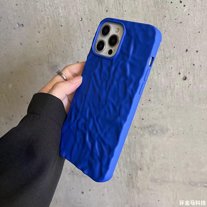 Подходит для iPhone16 складчатый чехол для телефона с ощущением кожи Apple 15proMax полноразмерный матовый 14 противоударный защитный чехол