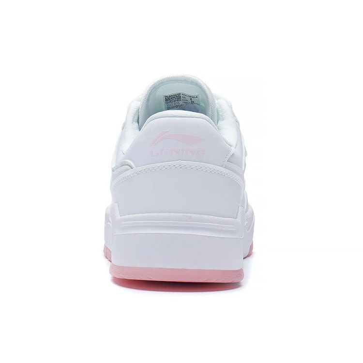 Li Ning Ace Удобные Мягкие Эластичные Повседневные Амортизирующие Износостойкие Низкие Кроссовки Для Скейтбординга Женские Кроссовки Белые AGCS032-4