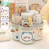 Large Capacity Desk Accessories 306 ° Rotation Cute Pen Holder Stationery Organizer Pencil Storage Office School Supplies