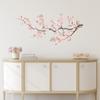 Peach Blossom Branch Wall Sticker Removable Premium PVC Floral Art Mural Flowers Decal for
