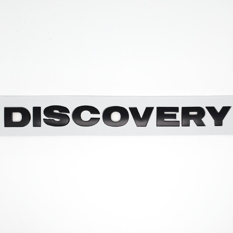 Круглый шрифт Эмблема Значок Буква Аксессуары для стайлинга автомобиля для DISCOVERY 4 Капот Задняя дверь Логотип Наклейка хром серебристый Черный серый