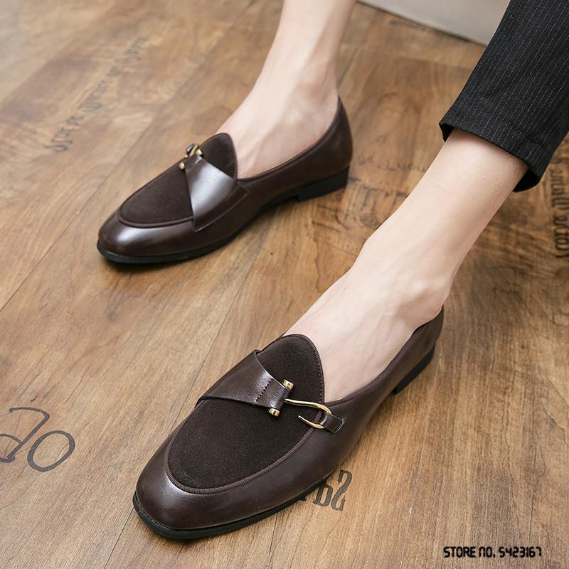 Мода Мода Замшевая Лоскутная Обувь Монки для Мужчин Повседневные Оксфорды Обувь Джентльмена Формальная Свадебная Выпускная Вечеринка Платье Вечер Встречи Zapatillas Hombre