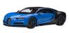 AUTOart Scale Bugatti Chiron Sport 2019 French Black Finished Model 70997 1/18 Blue/Carbon