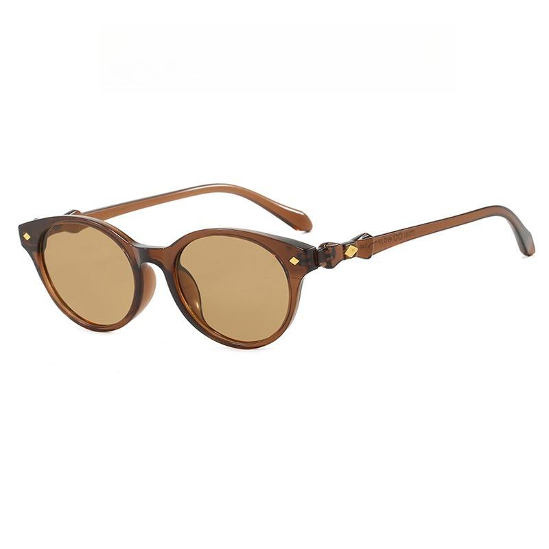 Солнцезащитные очки с маленькой оправой нового дизайна для женщин, модные, ретро, с защитой от синего света, солнцезащитные очки, персонализированные очки с овальной оправой