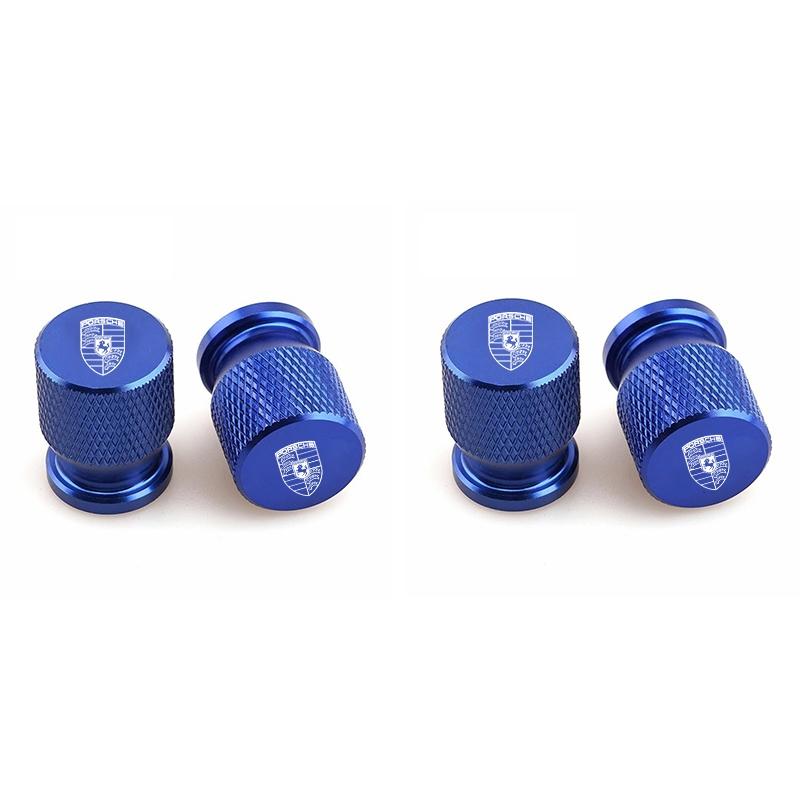 AFUHD1 4Pcs Alloy Car Wheel Tire Valve Cap Stem Dust Cover For Porsche Cayenne Panamera Macan 911 718 Taycan Boxster Cayman 918 Sticker