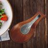 Подставка для кухонной ложки, подставка для ложки на обеденный стол, деревянная подставка для ложки, держатель для ложки, подставки для суповых ложек в японском стиле из дерева