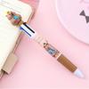 School Season 10pcs 0.5mm Capibala Four-color Ballpoint Pen High-value Stationery Color Handbook Pen Creative Office Multi-color Oil Pen