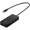 BUFFALO Giga Compatible Type-C LAN Adapter with Hub Docking Station Black LUD-U3-CGHBK