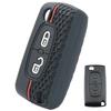 2 Button Silicone Key Ring Case Cover Shell Holder For Peugeot 206 207 307 308 406 407 408 807 3008 5008 Partner Citroen C2 C3