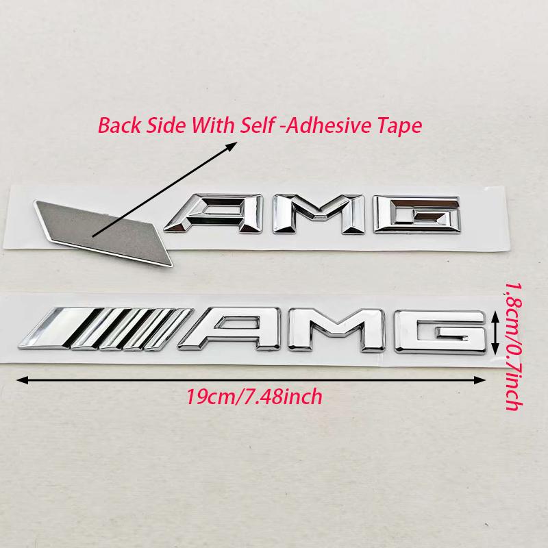 TFSM4 3D ABS Car Letters Logo AMG Badge Rear Trunk Emblem Sticker Mercedes Benz AMG A B C E G W211 W203 W204 W210 W124 Accessories