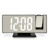 Digital Clock Temperature Display with Projection and Mirror Alarm Clock for Bedroom Easy to Set with Projection