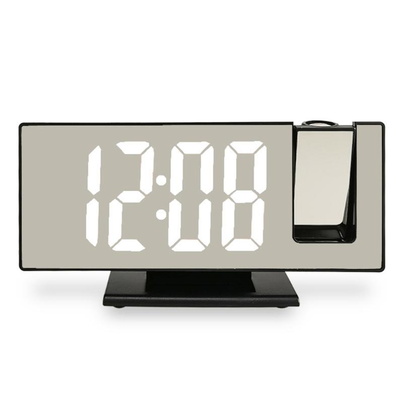 Digital Clock Temperature Display with Projection and Mirror Alarm Clock for Bedroom Easy to Set with Projection