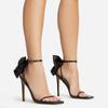 2024 Luxury Bow Ankle Strappy High Heels Summer Open Toe Sandals for Women Party Wedding Shoes Bride Heels Sexy Pumps Design Sandals