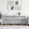 Sideboards 3 pcs Concrete Grey Wood Based Material