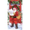 Santa Claus Read Gift List Lining for Christmas Doors Xmas Outdoor Decoration Door Cover for Front Door Home Xmas Party Supplies