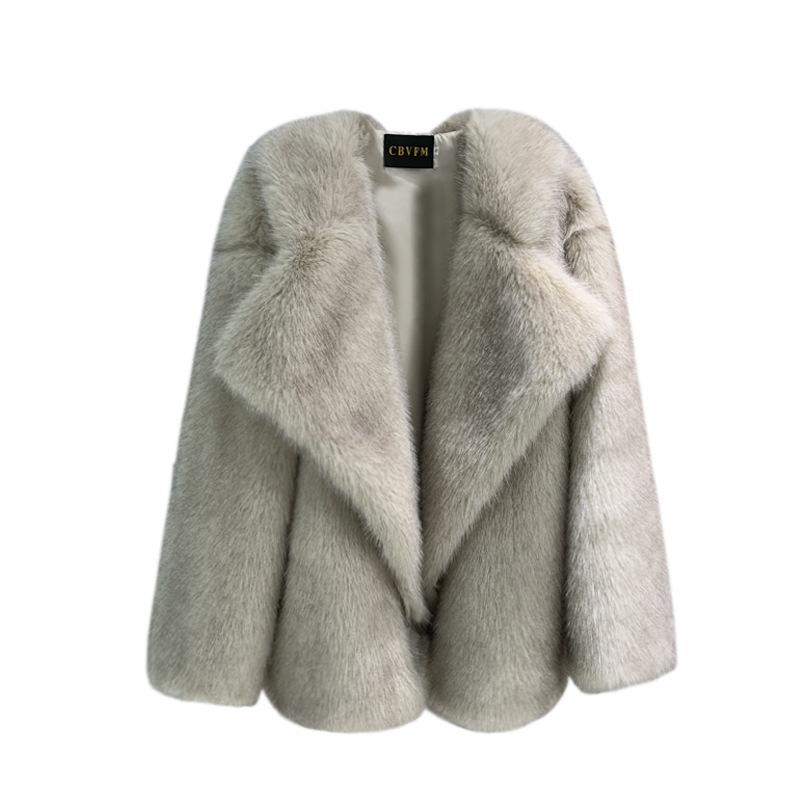 Осень и зима новый утолщенный искусственный мех лисы мех интегрированный молодой темперамент средняя и длинная экологически чистая шуба пальто для женщин