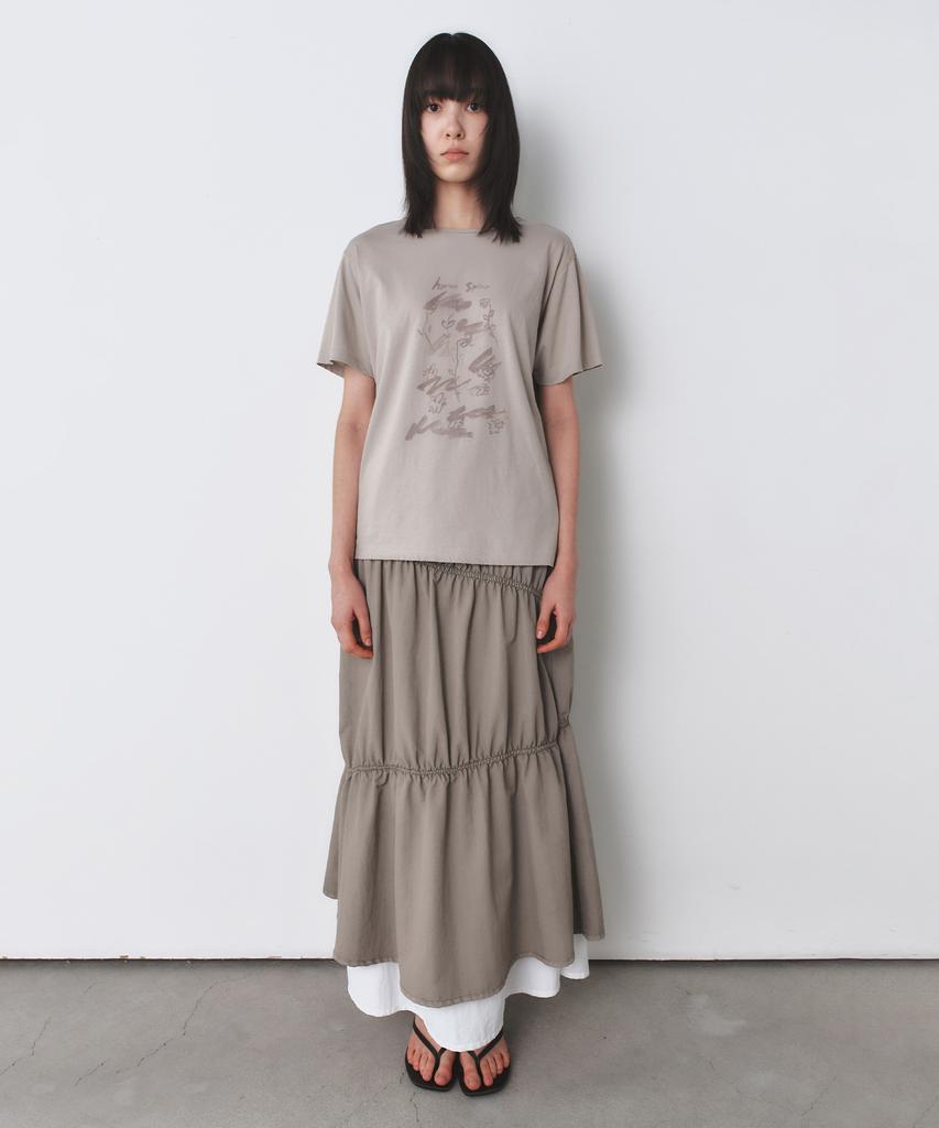 INSILENCE WOMEN Vintage Sketch T-Shirt Beige