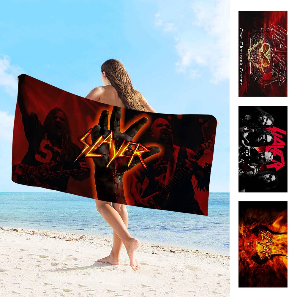 Slayer Хэви-метал группа Музыка Банное полотенце Микрофибра Мягкое Впитывающее Дышащее Для девочек Детей Декоративное Мультяшное