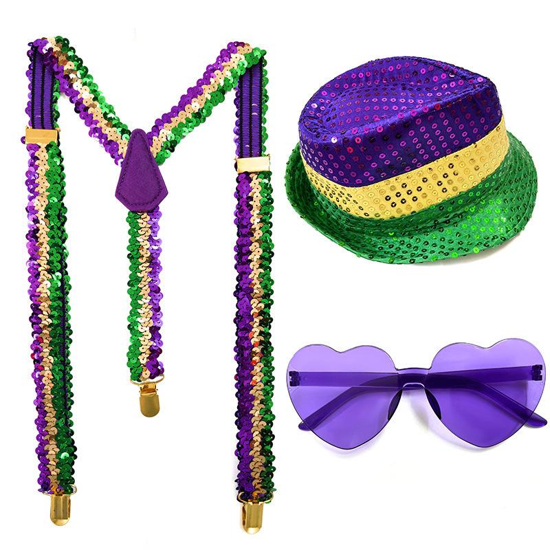 New European and American carnival sequined feather headdress sequined hat mardigras carnival party jewelry decoration