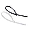 Self-locking Black and White Nylon Cable Ties - Buckle Type Binding Belt