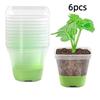 6 шт. Качественная силиконовая основа для рассады растений, многоразовые цветочные горшки для пересадки, прозрачный пластиковый горшок для растений, сад