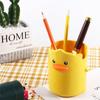School Accessories Yellow Duck Pen Holder Student Stationery Desktop Storage Box Pencil Case