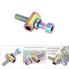 M5x30/35/40mm Titanium Alloy Bicycle Seatpost Bolt Round Head Screw (Rainbow M5x30)
