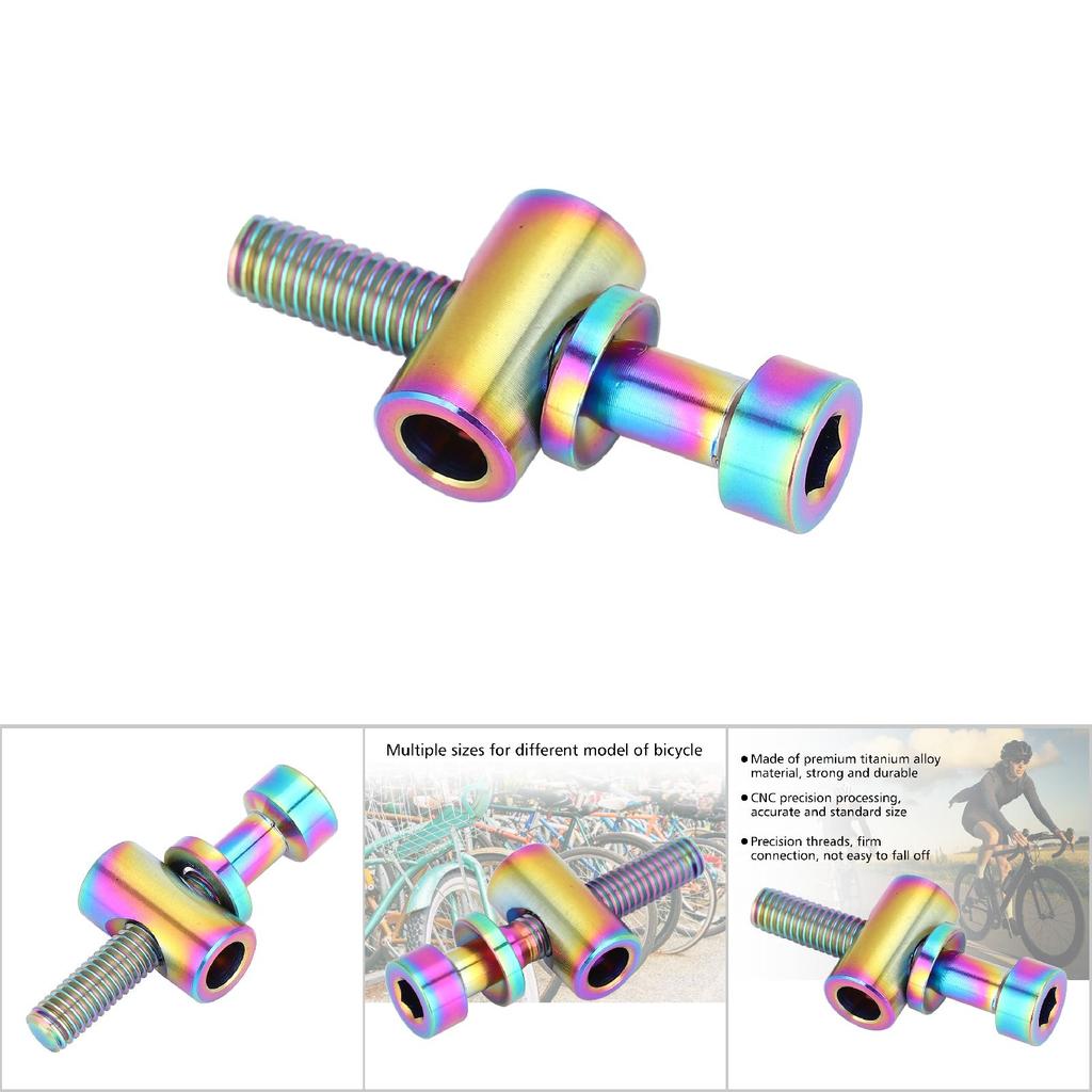 M5x30/35/40mm Titanium Alloy Bicycle Seatpost Bolt Round Head Screw (Rainbow M5x30)
