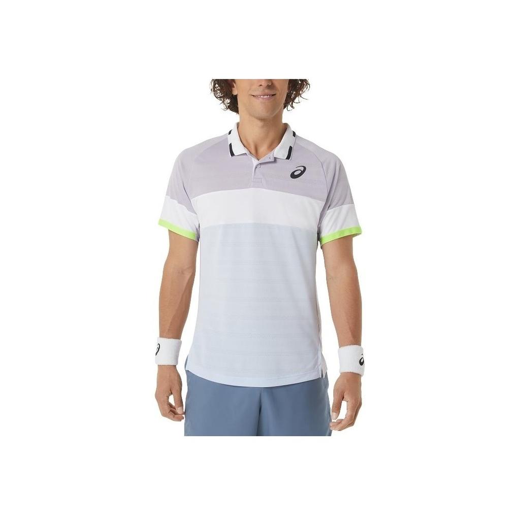Asics Soft Comfortable Breathable Versatile Short Sleeve Polo Shirt Men Tops Light-Purple 2041A246-501
