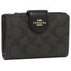 Outlet Bifold Wallet Signature FC0082 СРЕДНИЙ УГЛОВОЙ МОЛНИЯ КОШЕЛЕК SIGNATURE IMAA8 Коричневый Черный [Coach] Женский (1) [Элемент]